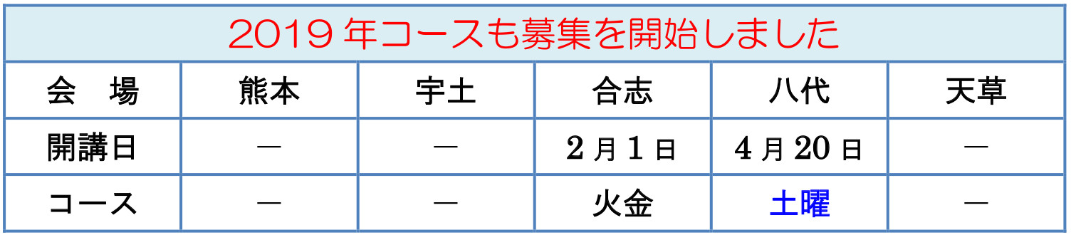 初任者研修開講一覧